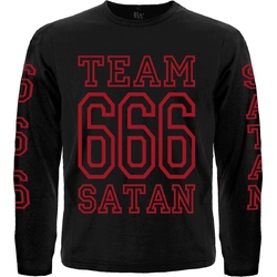 Футболка с длинным рукавом Team Satan - 666 (red)