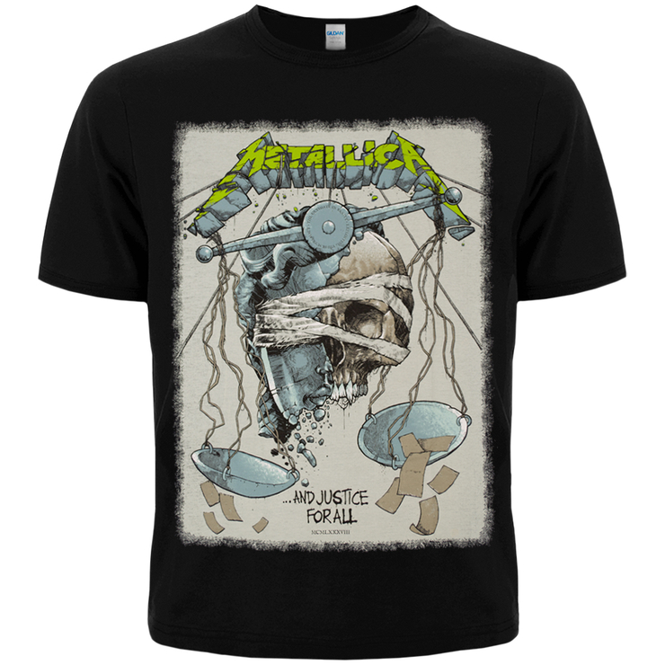 Футболка Metallica (And Justice For All Skull) green logo Футболка Metallica (And Justice For All Skull) green logo