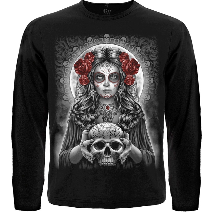 Футболка с длинным рукавом Muerte (skull and roses)