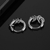 Серьга-кольцо хард обманка с кольцами (хир.сталь, стальной) (ea-077) Серьга-кольцо хард обманка с кольцами (хир.сталь, стальной) (ea-077)