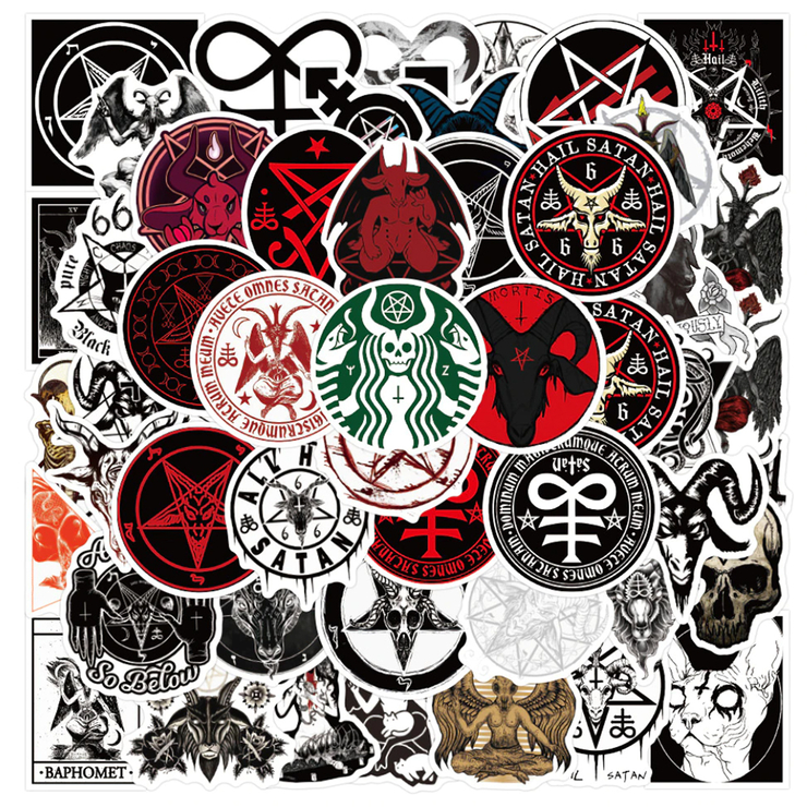 Набор стикеров Hail Satan (stk-069) (50 шт.) Набор стикеров Hail Satan (stk-069) (50 шт.)