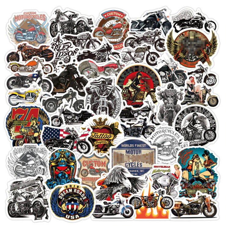 Набір стікерів Retro Biker Theme (stk-072) (50 шт.) Набір стікерів Retro Biker Theme (stk-072) (50 шт.)