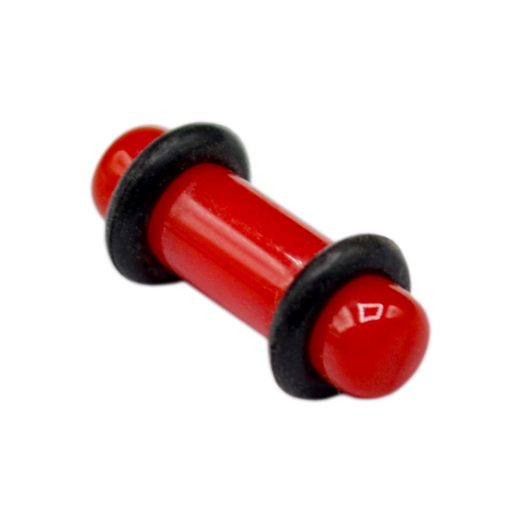 Плаг с резиновыми бортами (акрил, цвет красный, ∅4 мм) (p-100) Плаг с резиновыми бортами (акрил, цвет красный, ∅4 мм) (p-100)