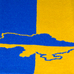 Шарф Желто-голубой с гербом и картой Украины