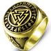 Перстень Валькнут в руническом круге (кольцо золотого цвета) (aer-013)