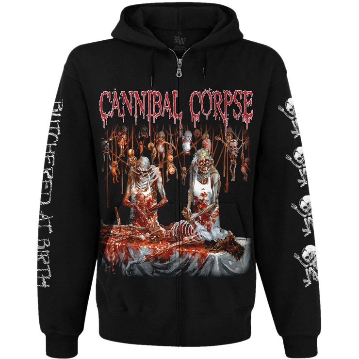 Худи Cannibal Corpse "Butchered at Birth" (album cover) на молнии