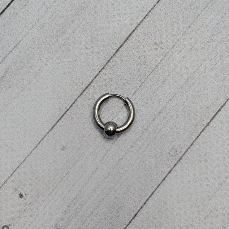 Серьга-кольцо хард обманка с шариком (хир.сталь, стальной) (ea-089) Серьга-кольцо хард обманка с шариком (хир.сталь, стальной) (ea-089)