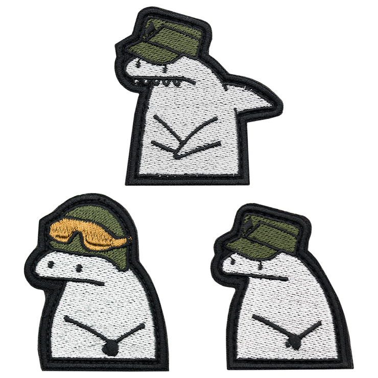 Набір нашивок на липучці Флорки (ЗСУ) 3 штуки