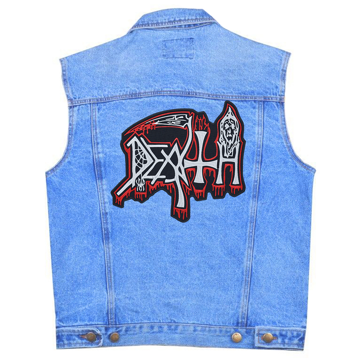 Нашивка наспинна Death (old white-red logo) Нашивка наспинна Death (old white-red logo)