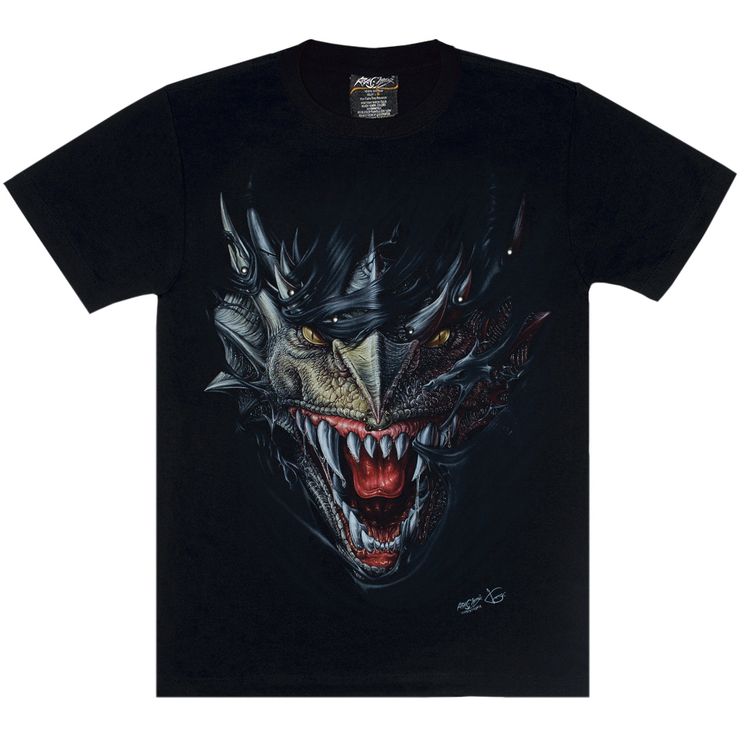 Футболка Голова дракона крізь чорну матерію (3D, світиться в темряві) Футболка Голова дракона крізь чорну матерію (3D, світиться в темряві)