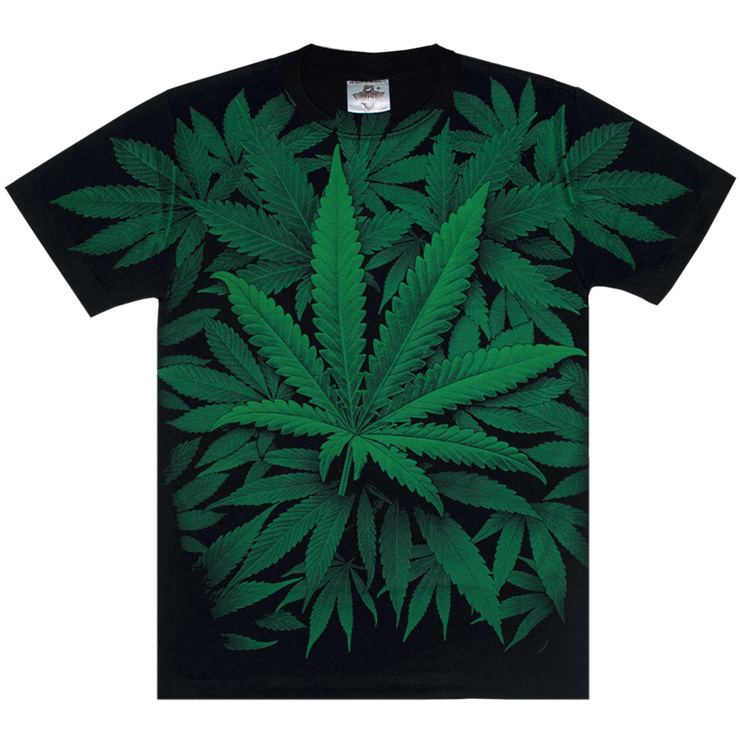 Футболка Cannabis (green leaves) Футболка Cannabis (green leaves)