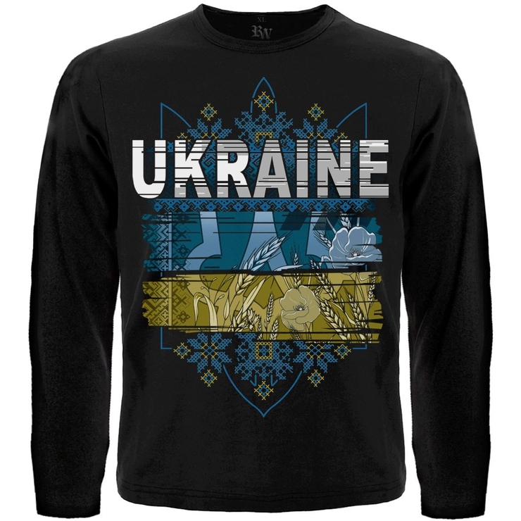 Футболка з довгим рукавом Ukraine (Тризуб достатку) Футболка з довгим рукавом Ukraine (Тризуб достатку)