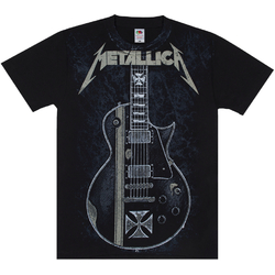 Футболка Full print Metallica (James Hetfield guitar ESP Iron Cross) black t-shirt (EU-P)