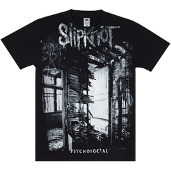 Футболка Full print Slipknot "Psychosocial" (black t-shirt) (EU-P)