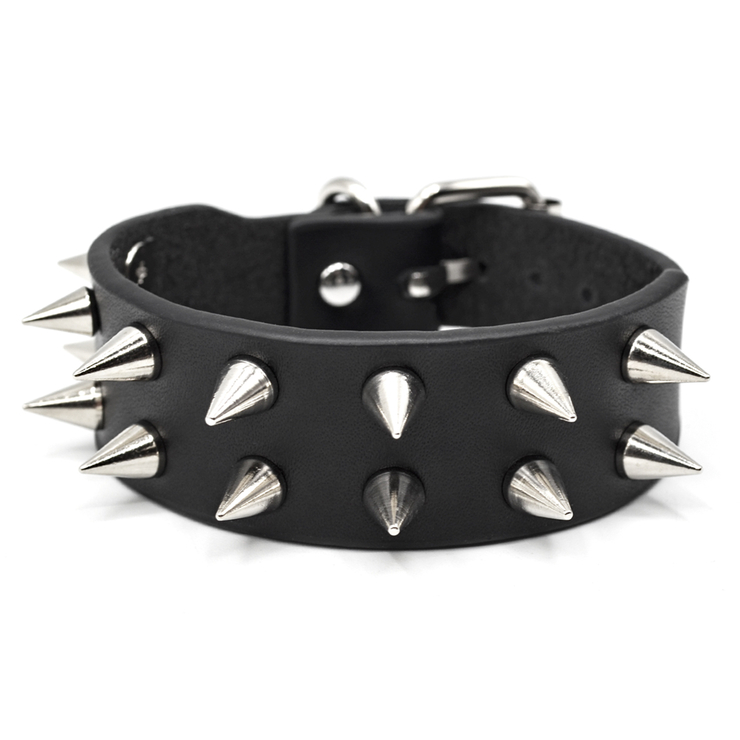 Браслет кожаный два ряда маленьких шипов (bfl-030) Браслет кожаный два ряда маленьких шипов (bfl-030)