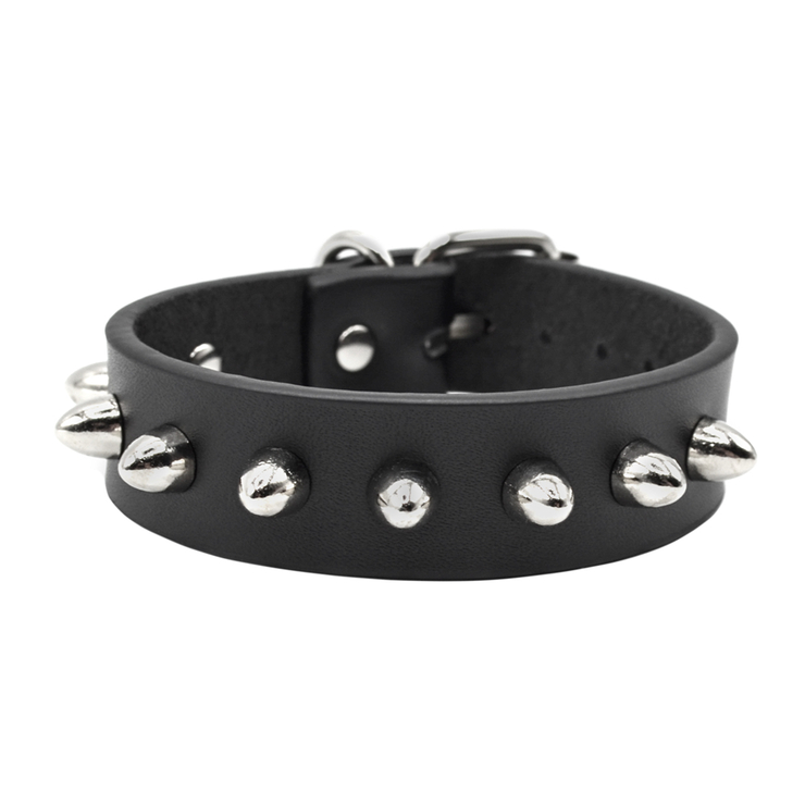 Браслет кожаный один ряд маленьких пулеобразных шипов (bfl-033) Браслет кожаный один ряд маленьких пулеобразных шипов (bfl-033)