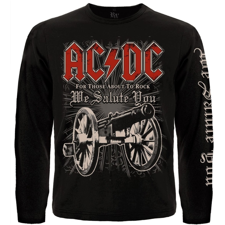 Футболка з довгим рукавом AC/DC "For Those About To Rock" (з друком на рукавах) Футболка з довгим рукавом AC/DC "For Those About To Rock" (з друком на рукавах)