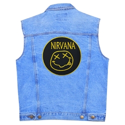 Нашивка термо (thps-009) Nirvana (logo and smile) наспинна кругла Нашивка термо (thps-009) Nirvana (logo and smile) наспинна кругла