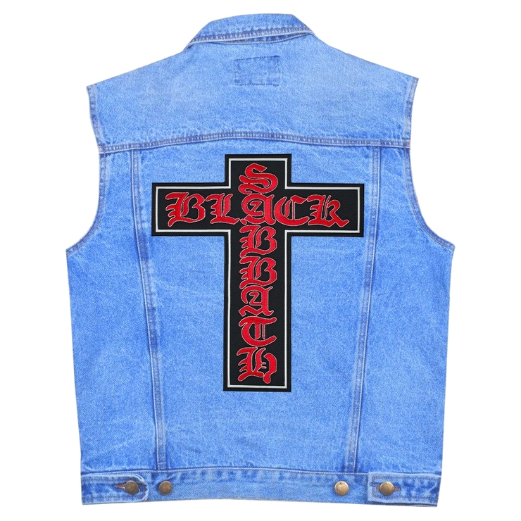 Нашивка термо Black Sabbath (red logo on the cross) наспинна (thps-017) Нашивка термо Black Sabbath (red logo on the cross) наспинна (thps-017)