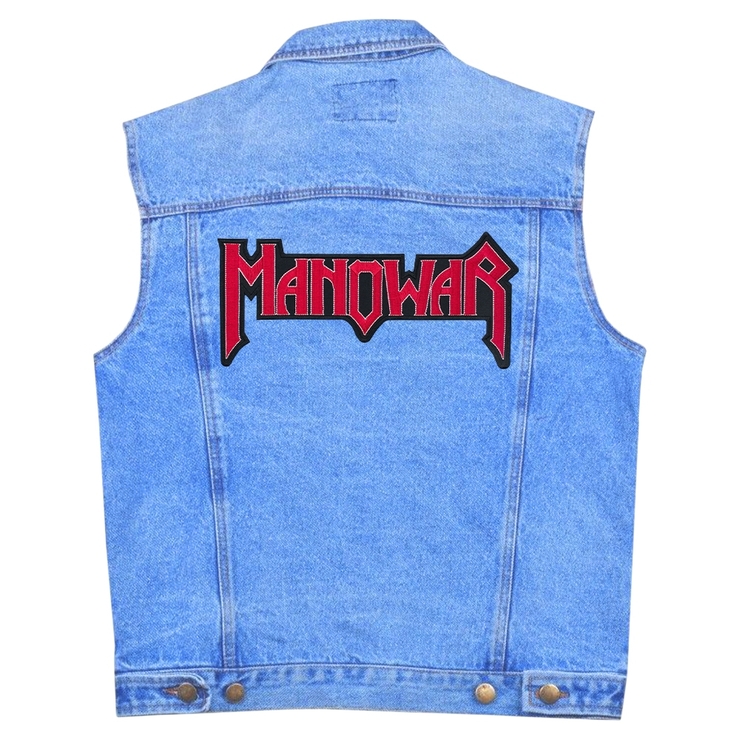 Нашивка термо Manowar (red logo) наспинна (thps-027)