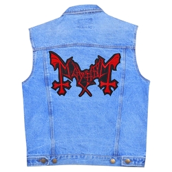 Нашивка термо Mayhem (red logo) наспинная (thps-048) Нашивка термо Mayhem (red logo) наспинная (thps-048)