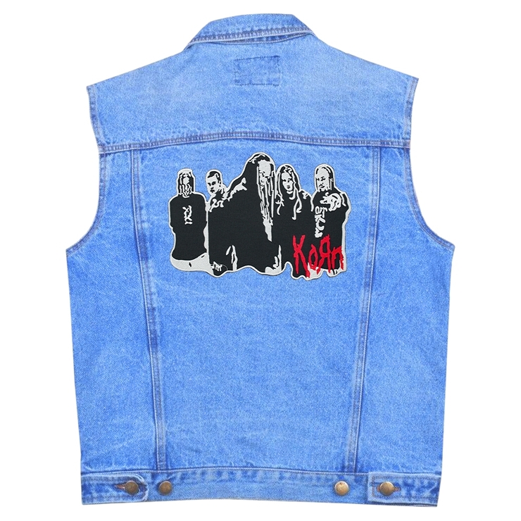 Нашивка термо Korn (band with logo) наспинная (thps-060)