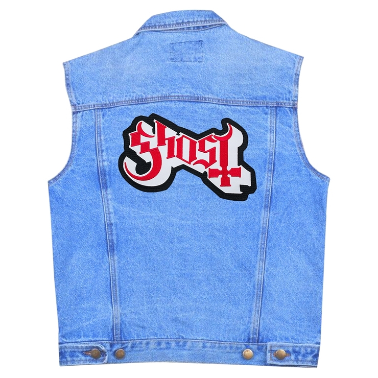 Нашивка термо Ghost (red logo) наспинна (thps-061) 