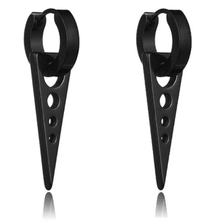 Сережка з трикутником (титан, чорний) ea-094 Сережка з трикутником (титан, чорний) ea-094