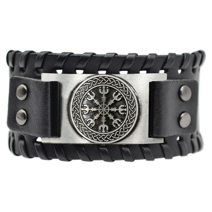 Браслет с металлической вставкой Aegishjalmur (шлем ужаса) (bpm-013) Браслет с металлической вставкой Aegishjalmur (шлем ужаса) (bpm-013)