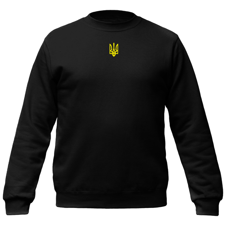 Світшот чорний з вишитим Тризубом Світшот чорний з вишитим Тризубом