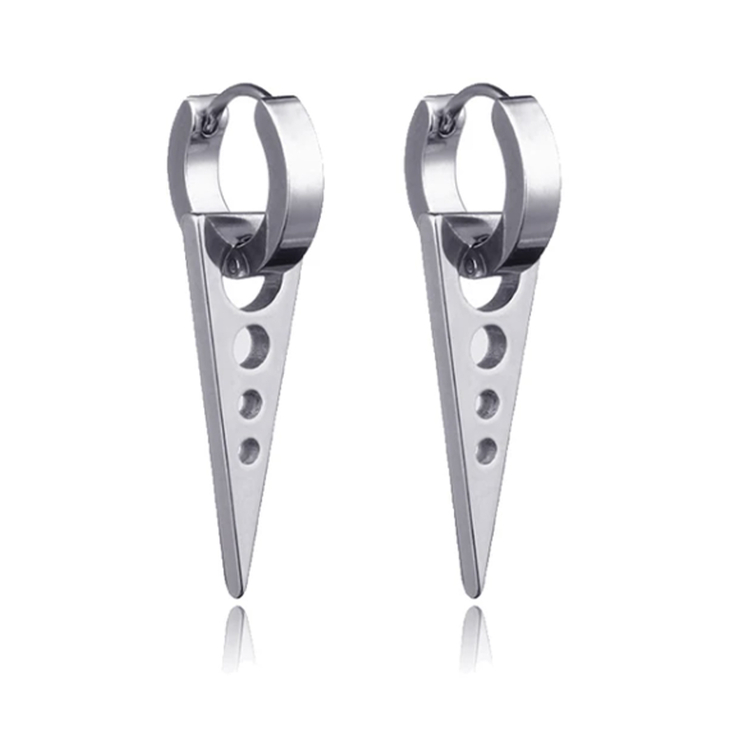 Сережка з трикутником (хір.сталь, сталевий) ea-095