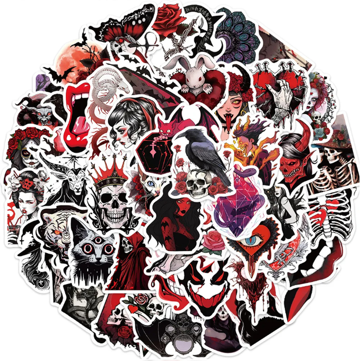 Набір стікерів Hail Vampire style (stk-079) (50 шт.) Набір стікерів Hail Vampire style (stk-079) (50 шт.)