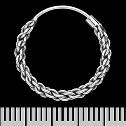 Серьга, кольцо плетённое (eas-163)