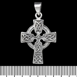 Кулон Кельтский крест с плетеным узором (серебро, 925 проба) (sp-178)