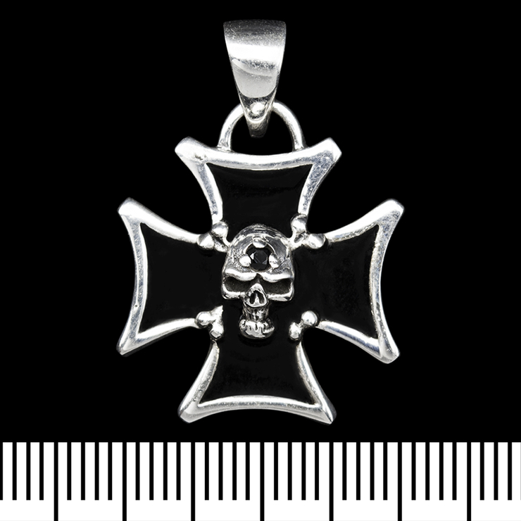 Кулон Железный крест с черепом (серебро, 925 проба) (sp-180) Кулон Железный крест с черепом (серебро, 925 проба) (sp-180)