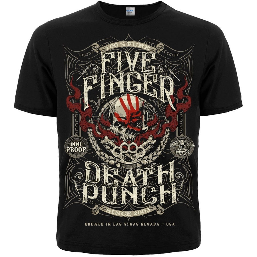 Футболка Five Finger Death Punch (100% Pure Brewed in Las Vegas) - купить  Футболку Five Finger Death Punch в Киеве, цены в Украине - интернет-магазин  Rockway