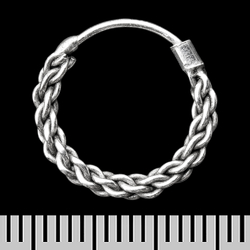 Сережка, кільце плетене (eas-130)