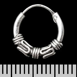 Сережка, кільце з візерунком (eas-089)