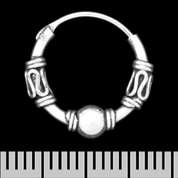 Сережка, кільце з візерунком (eas-095)