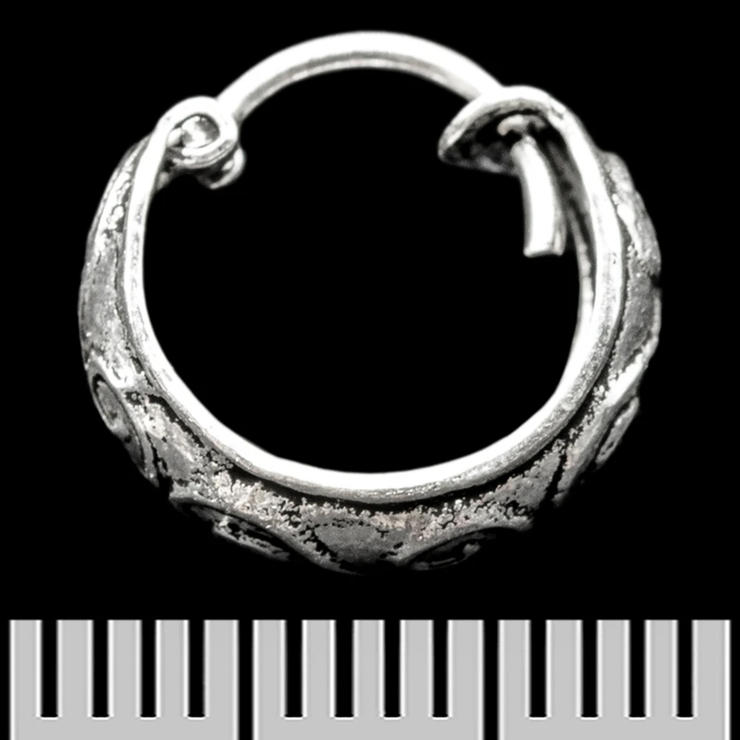 Сережка, кільце піратське з візерунком (eas-191)