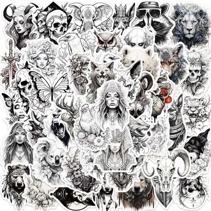 Набір стікерів Totems (stk-083) (50 шт.) Набір стікерів Totems (stk-083) (50 шт.)