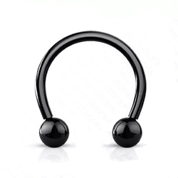 Підкова, шар (титан, чорний) cir-044