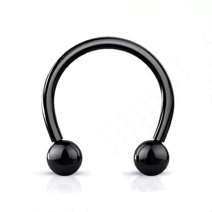 Підкова, шар (титан, чорний) cir-044