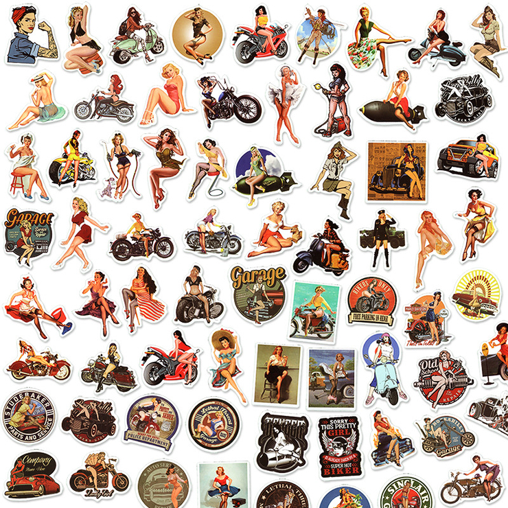 Набір стікерів Pin-Up Girls (stk-086) 50 шт Набір стікерів Pin-Up Girls (stk-086) 50 шт