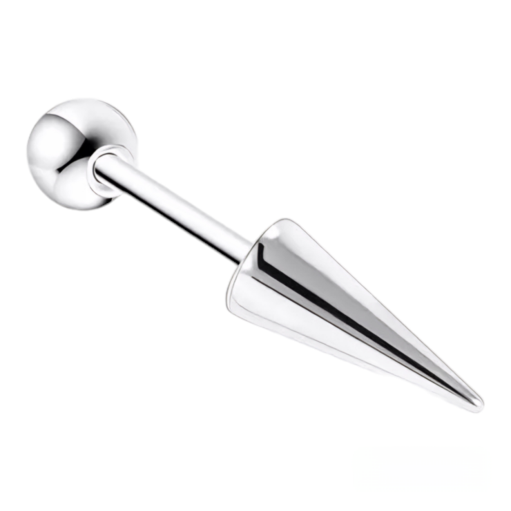 Сережка гвоздик з шипом і кулькою (мед.сталь, сталевий) ea-120 Сережка гвоздик з шипом і кулькою (мед.сталь, сталевий) ea-120