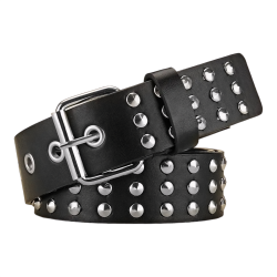 Ремень с тремя рядами заклепки в виде шипа (PU кожа) Ремень с тремя рядами заклепки в виде шипа (PU кожа)