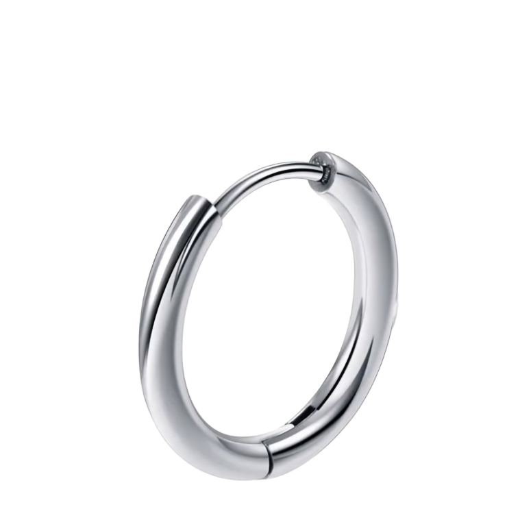 Серьга-кольцо хард обманка большая (хир.сталь, цвет стальной, 19 мм) ea-124 Серьга-кольцо хард обманка большая (хир.сталь, цвет стальной, 19 мм) ea-124