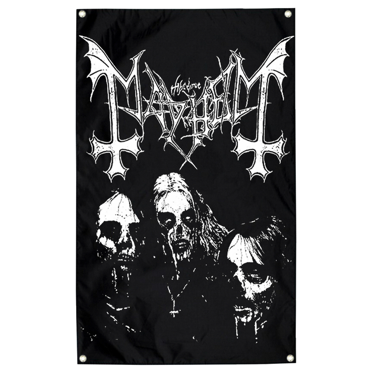 Флаг Mayhem (logo with band) sfc-039