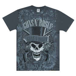 Футболка Full print Guns N’ Roses (skull in a hat) black t-shirt (EU-P)