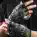 Рукавички без пальців захисні (glcn-005) Кисть скелета, піксельний камуфляж